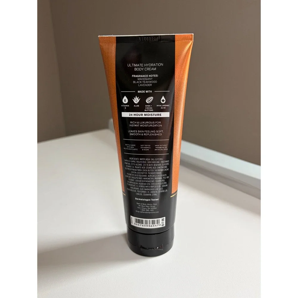 Bath & Body Works Mahogany Teakwood Mens Ultimate Hydration Body Cream 8oz